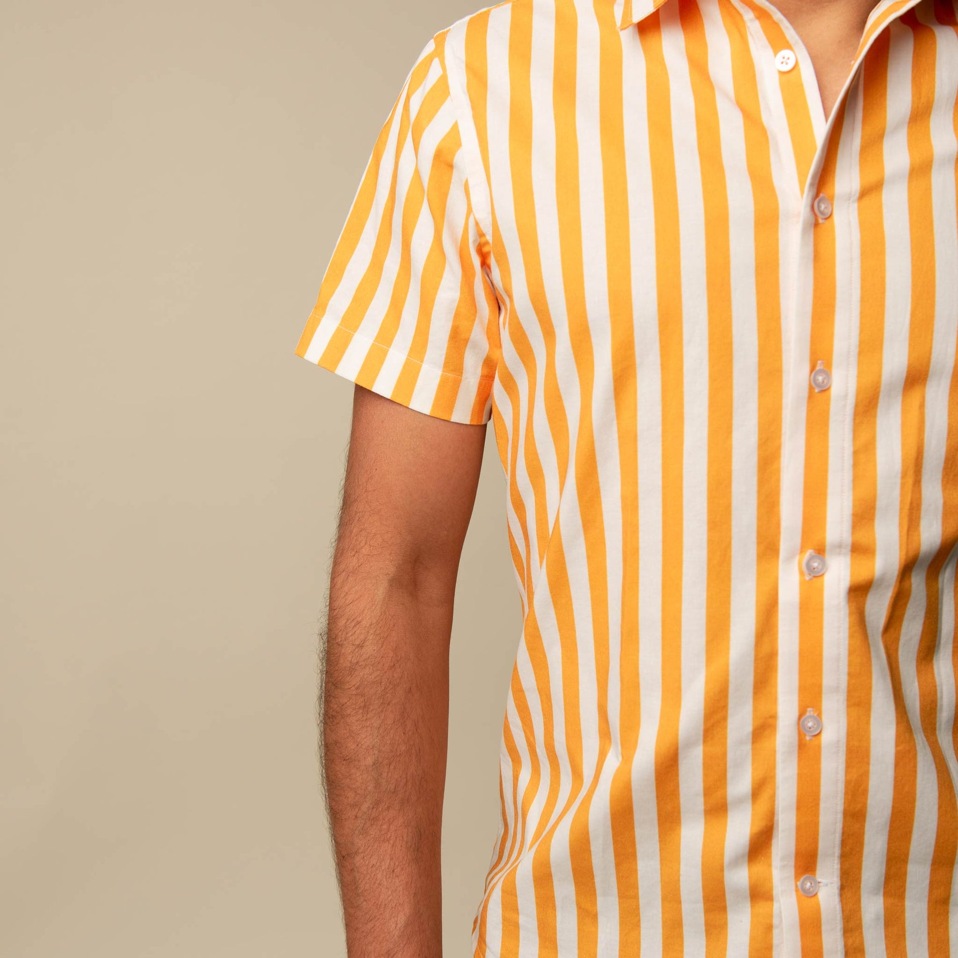 Sol de Janeiro – Yellow Striped Made to Order Men's Shirt | Handmade in Canada