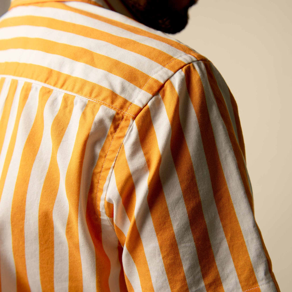 Sol de Janeiro – Yellow Striped Made to Order Men's Shirt | Handmade in Canada