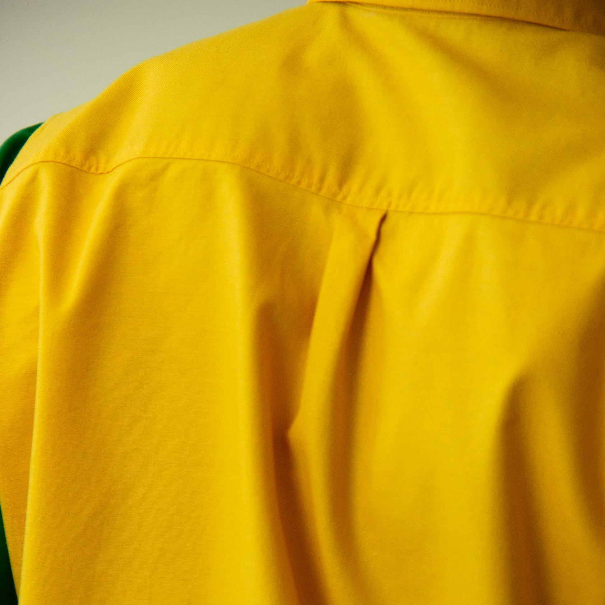 Verde Ouro – Yellow and Green Made to Order Men's Long Sleeve Shirt | Limited Edition | Handmade in Canada